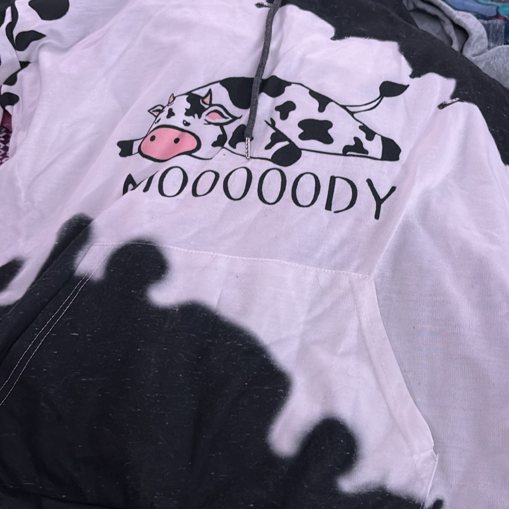 Moody Cow Print  Shirt